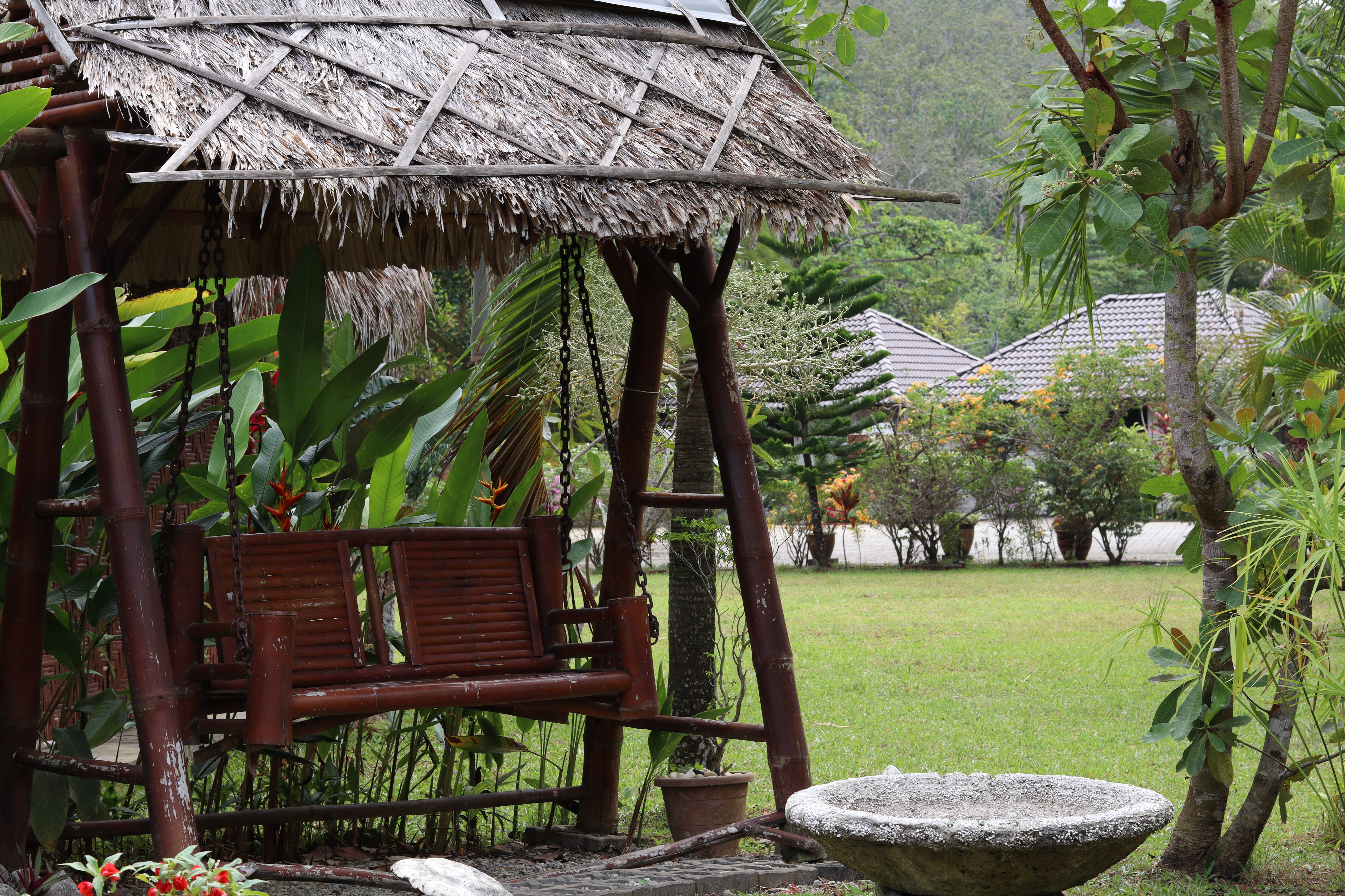 Bambu grounds and walkways between buildings